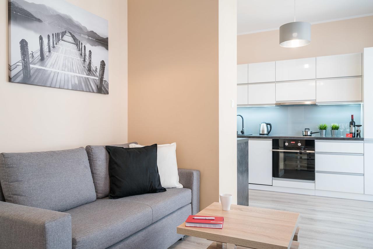 Ferienwohnung RentPlanet - Odra Tower Breslau Exterior foto