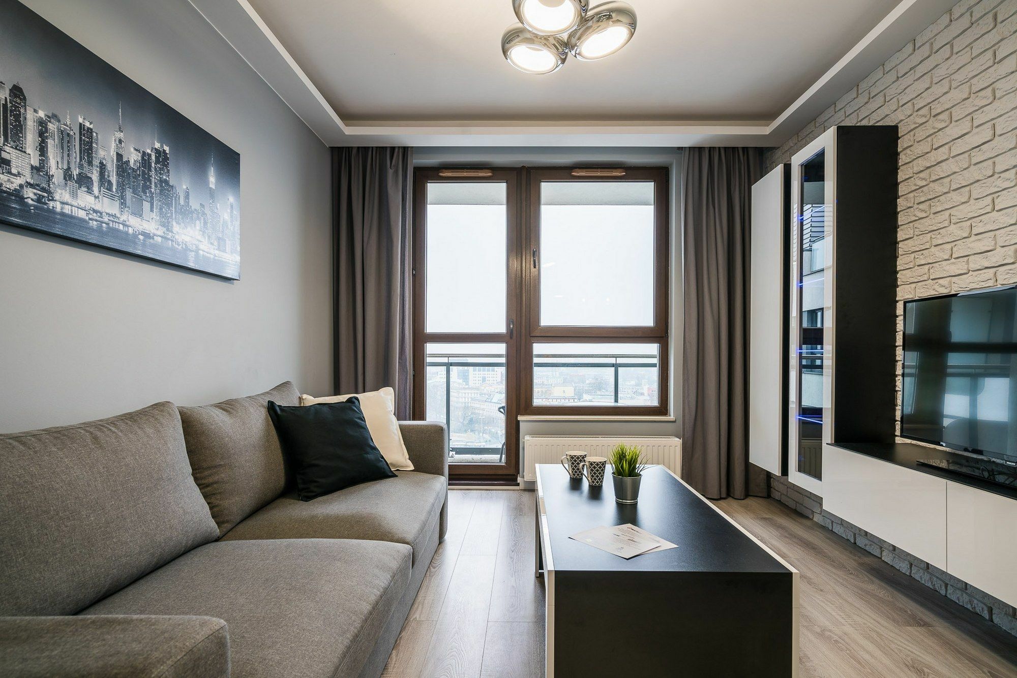 Ferienwohnung RentPlanet - Odra Tower Breslau Exterior foto